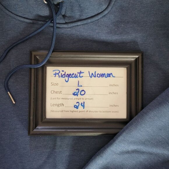 Ridgecrest Performance Hooded Sweatshirt Blue Womens Large Warm Pullover Fall - Picture 5 of 8